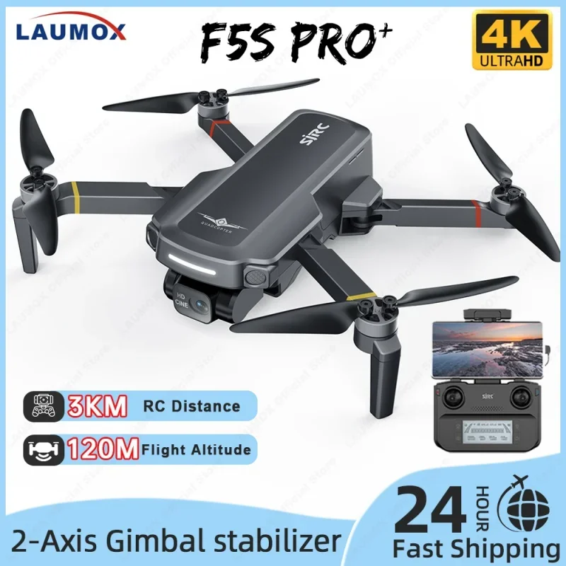 

5G WIFI Brushless Motor Foldable 3KM RC Quadcopter RC F5S PRO GPS Drone With Camera Profesional EIS 2-Axis Gimbal FPV Dron