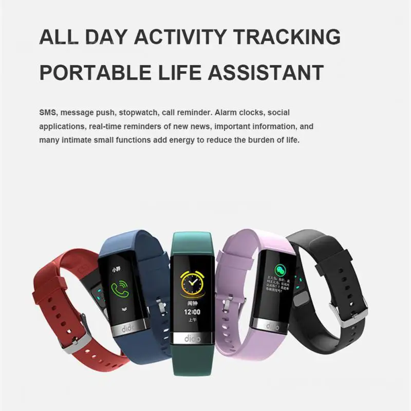 

Smart Watch Touch Screen Waterproof Health Monitoring 130mah Message Reminder Sport Bracelet Blood Pressure Blood Oxygen Monitor