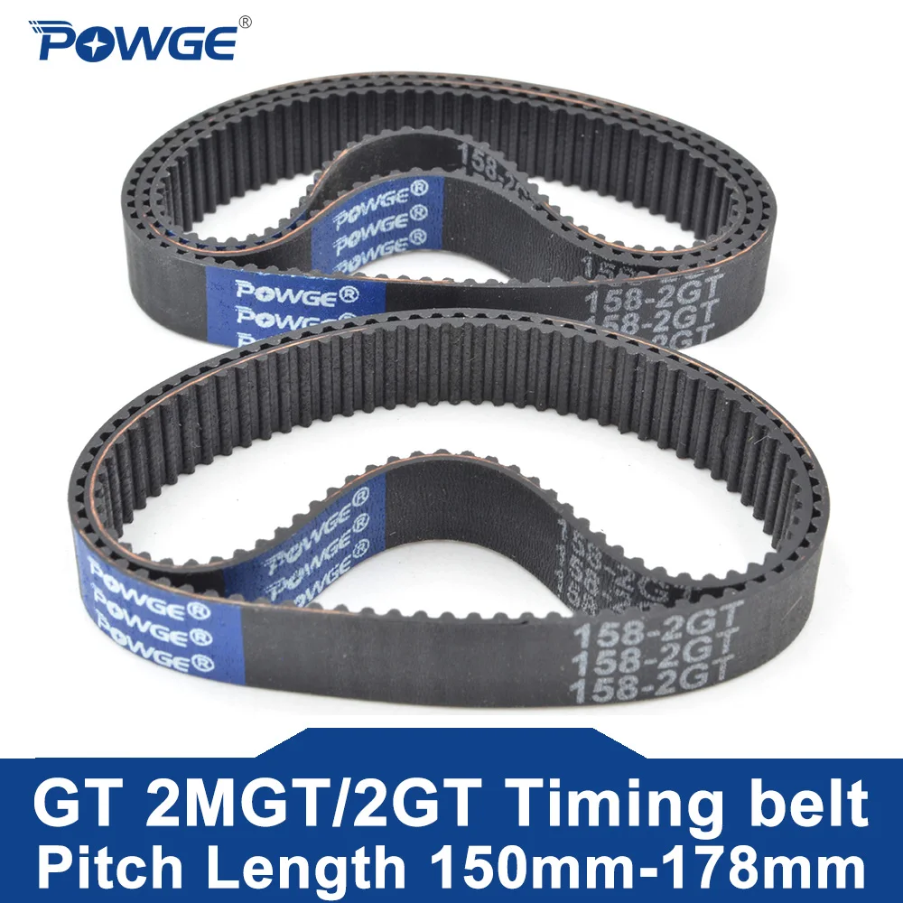 Синхронный ремень POWGE, 10 шт., 2GT, ремешки ГРМ по периметру 132 134 136 140 150 Ширина 3 мм 6 мм 9 мм зубцы 66 67 68 70 75 GT2 синхронный ремень в закрытом виде