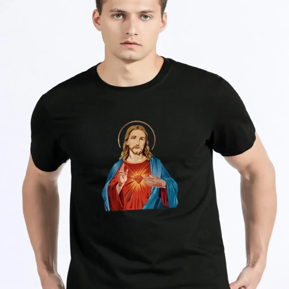Повседневные мужские футболки с принтом Иисуса Рейза модная мужская футболка в