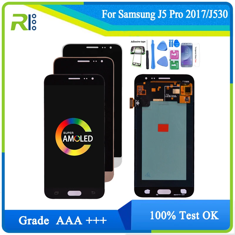 

ЖК-дисплей Super Amoled для Samsung Galaxy J5 pro 2017 J530 J530Y J530F, ЖК-дисплей с сенсорным экраном и дигитайзером