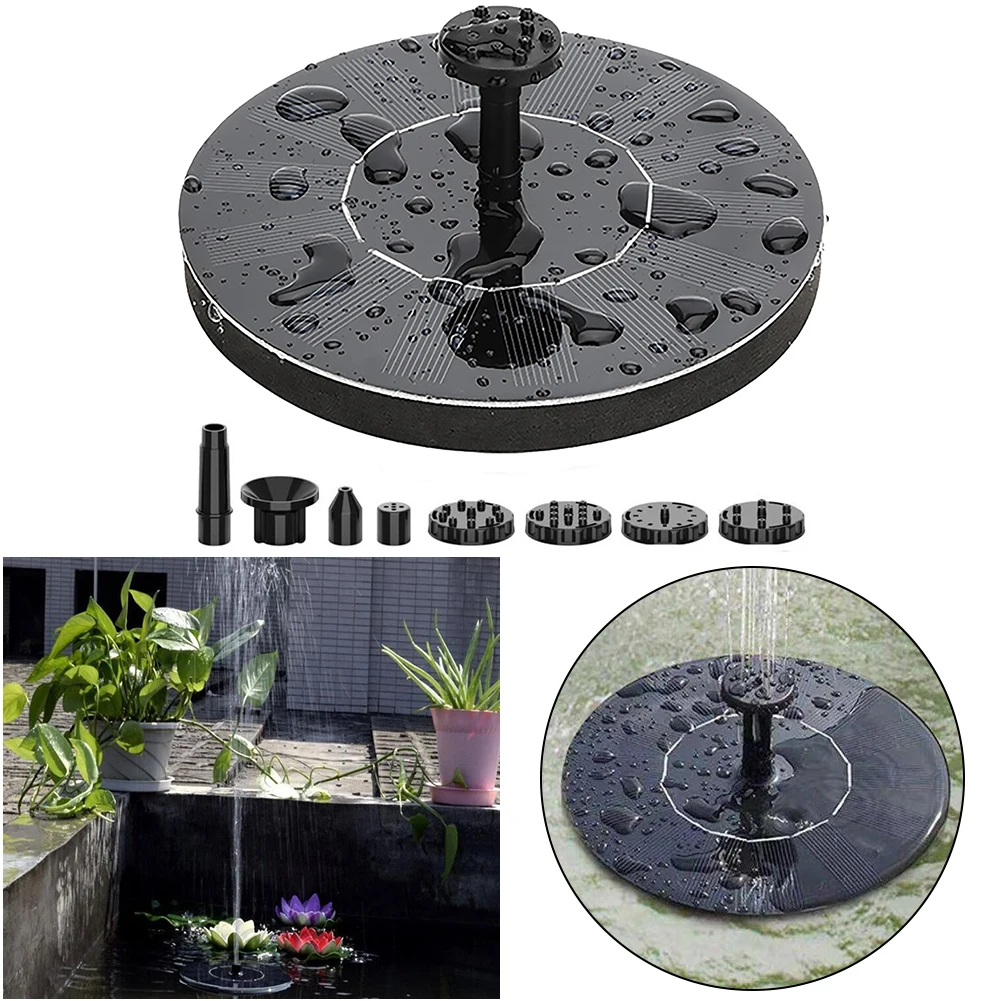 Плавающий фонтан на солнечной батарее с 6 насадками 1 5/2 5 Вт