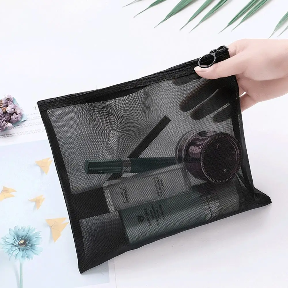 

Zipper Bag Square Bag Pencil Cases Large Capacity Cosmetic Cases Makeup Bags Mesh Cosmetic Bag Storage Toiletry Bag