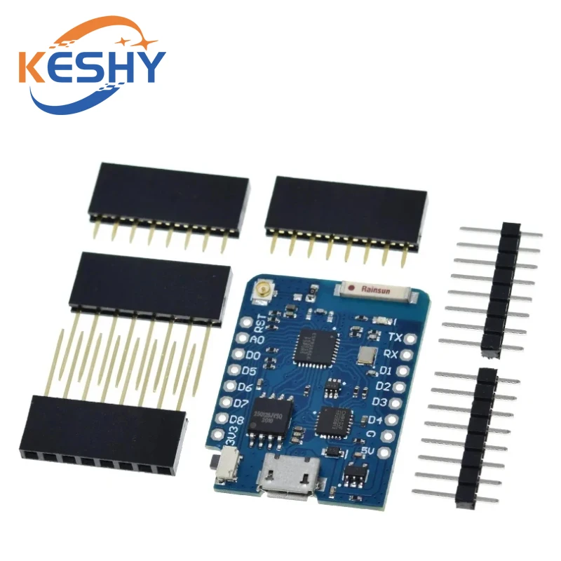 Фото WEMOS D1 Mini Pro 16M байт разъем для внешней антенны NodeMCU на базе ESP8266 CP2104 CH9102 WIFI макетная плата для Arduino №5