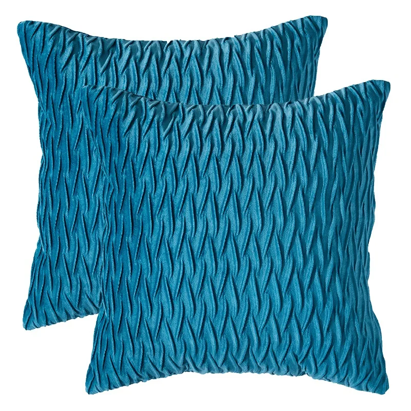 

Throw Pillow Covers Decorative Striped Velvet Throw Pillow Cases For Living Room Sofa Farmhouse Home Decor, 18 X 18 Inch