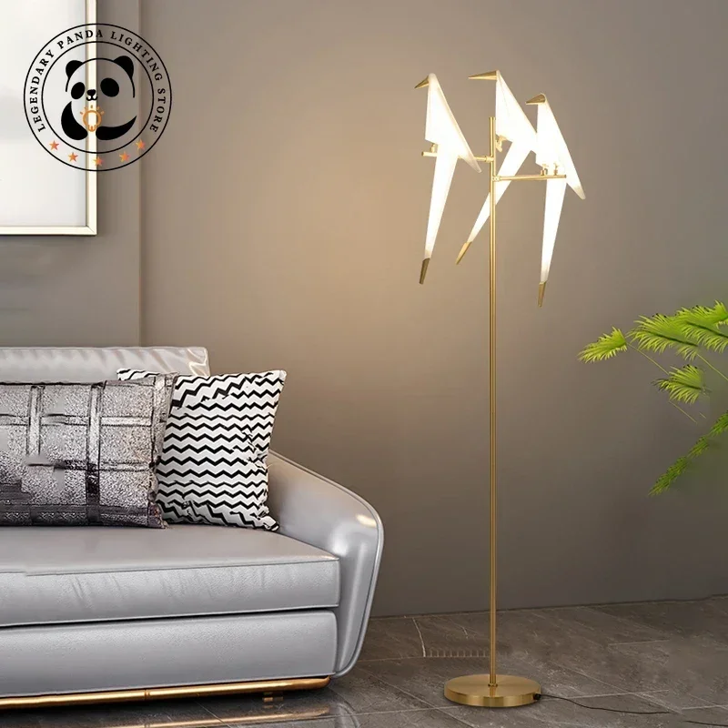 Напольные лампы в скандинавском стиле креативный светильник с абажуром виде