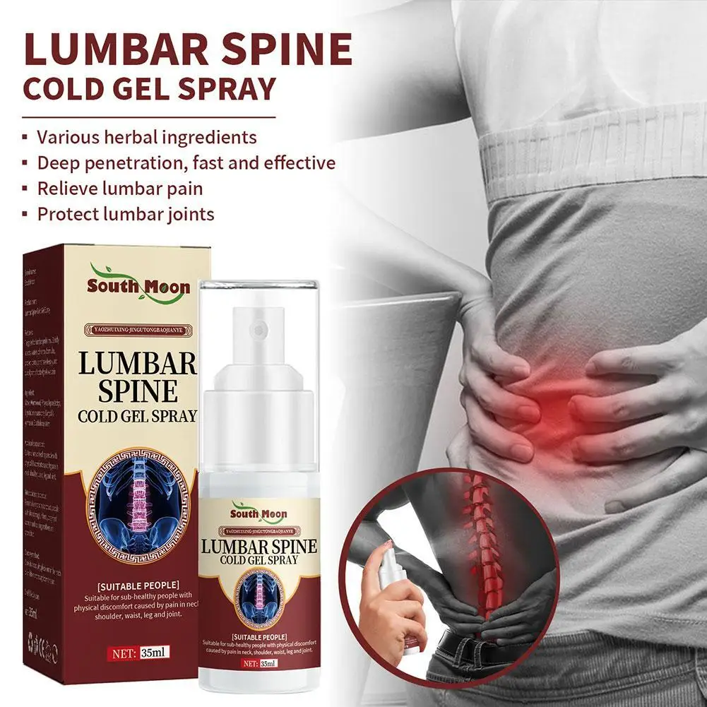 

35ML Pain Relief Spray Lumbar Muscle Bone For Sprain Knee Waist Rrheumatoid Arthritis Lumbar Cold Gel Spray