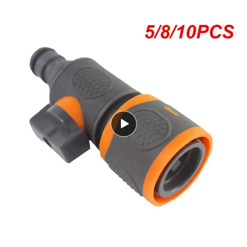 

5/8/10PCS Horticultural Shut Off Water Valves Agriculture Garden Watering Valve Connector Quick-connect Coated