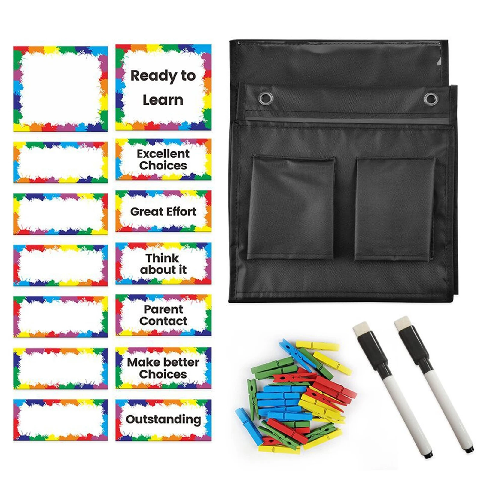 

Student Behavior Pocket Chart Classroom Kids Track Reward Classroom Management Pocket Chart Children Behavior Chart With Clips
