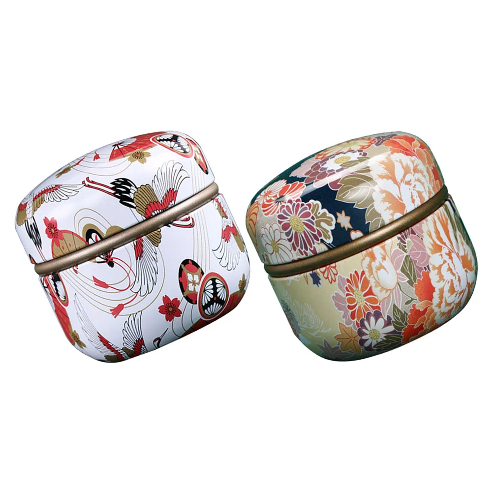 

Tea Canister Jar Storage Tins Coffee Tin Tinplate Containers Looseairtight Japanese Bean Container Small Kitchen Mini Box Empty