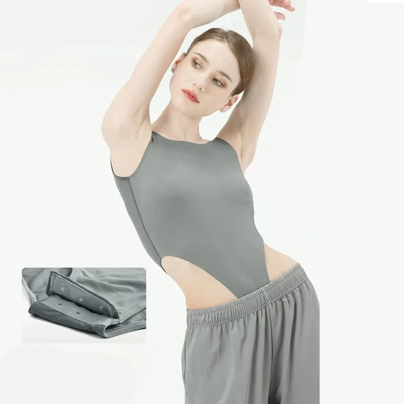 Женский танцевальный комбинезон без рукавов с высокой талией