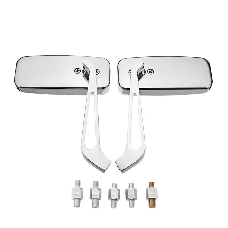 

8 мм / 10 мм Универсальное боковое зеркало Mobike Аксессуары Мотоцикл Руль Зеркала заднего вида Прямоугольник Черный Квадрат Дым Синее Стекло