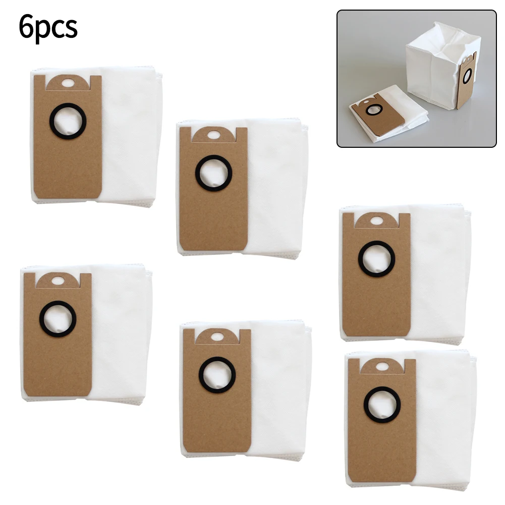 

6pcs Dust Bag For Laresar L6 Pro Robot Vacuum Cleaner For Ultenic T10 Vacuum Cleaner Parts Reusable Dust Bag Floor Cleaning Tool
