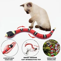 smart sensing snake cat toys automatic electric cat interactive toys usb charging smart pet toys for kitten dogs cat accessories