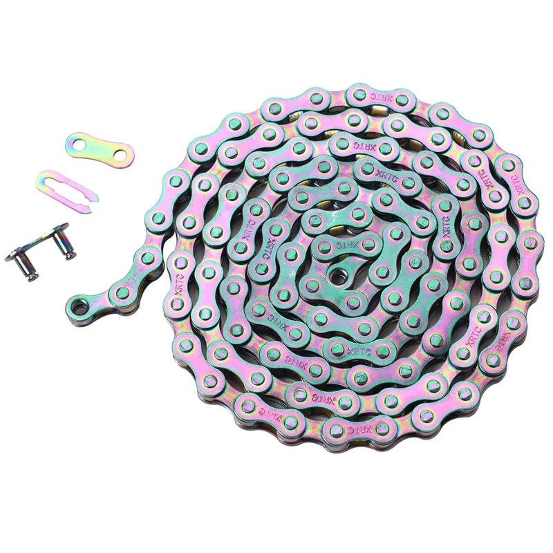 1-скоростная Велосипедная Цепь Радужного Цвета Высококачественная Стальная Для