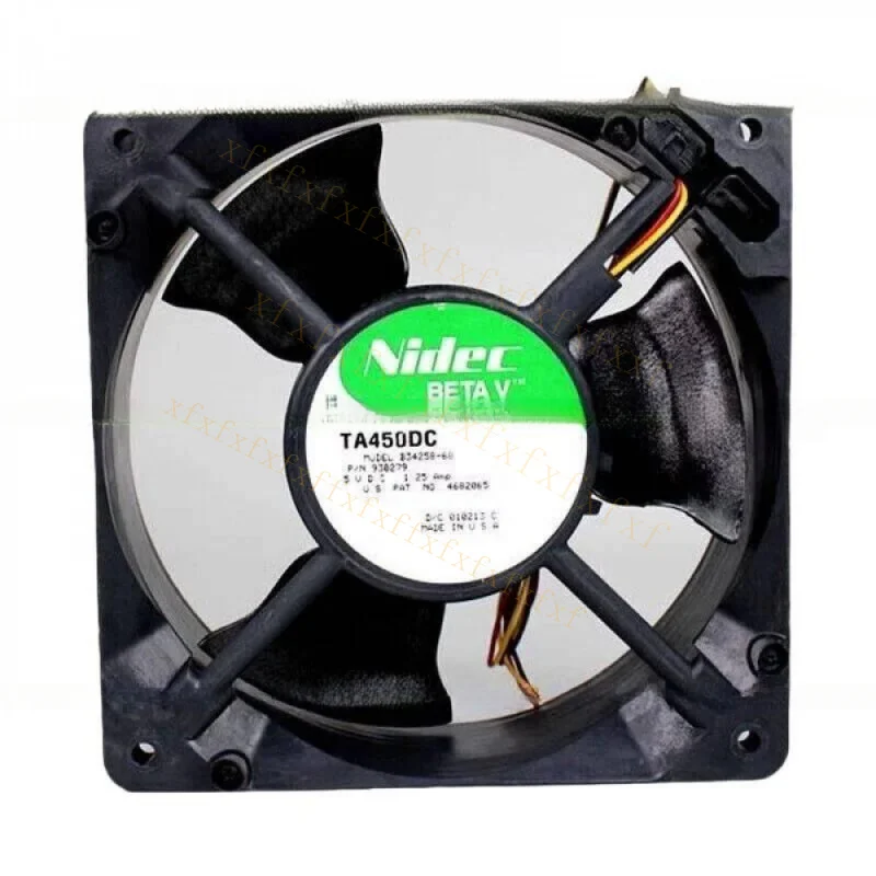 Фото Вентилятор охлаждения A+For LZ FOR NIDEC TA450DC B34258-68 5V 1.25A 6.25W 12038 120*120*38мм, 3-проводной №1