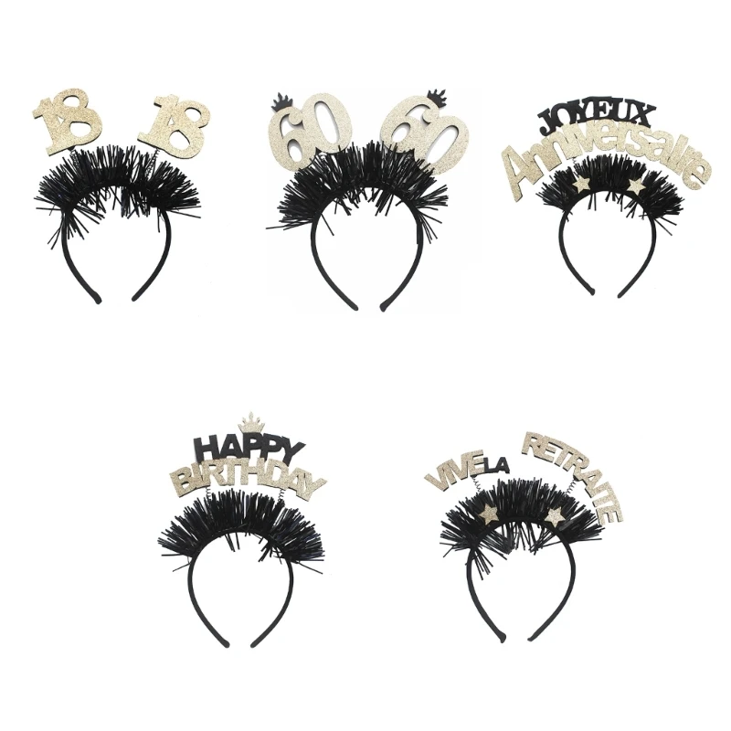 

New Year HairHoop Happy New Year Headband 2023 New Year Headband Headwear 2023 Happy New Year Hair band