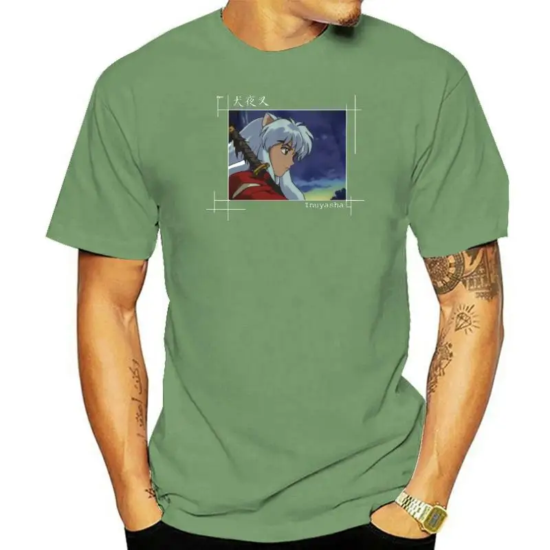 

Новая брендовая одежда, футболки, новинка, Мужская черная футболка INUYASHA с аниме манга, размеры от S до 3XL