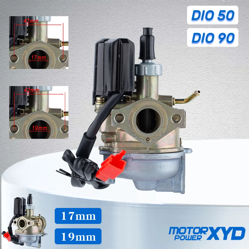 Карбюратор мотоцикла 17 мм 19 для Honda DIO 50 90 2-тактный карбюратор SA50 SK50 DIO50 DIO90 AF18 AF27 AF28