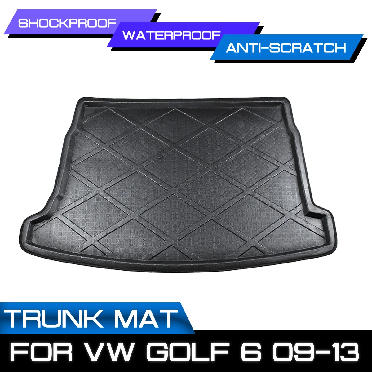 

Car Rear Trunk Boot Mat Waterproof Floor Mats Carpet Anti Mud Tray Cargo Liner For VW Golf 6 2009-2013