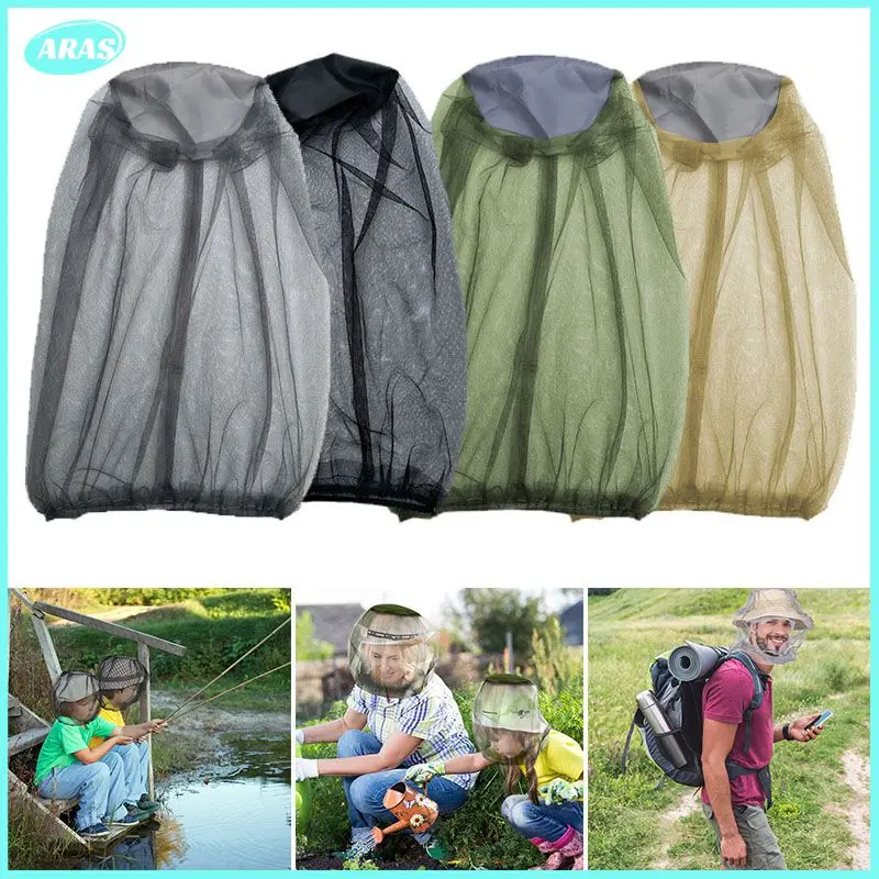 

3pcs Unisex Foldable Mosquito Hat With Net Mesh Repellent Insect Bee Protection Casual Outdoor Sunscreen Fishing Cap