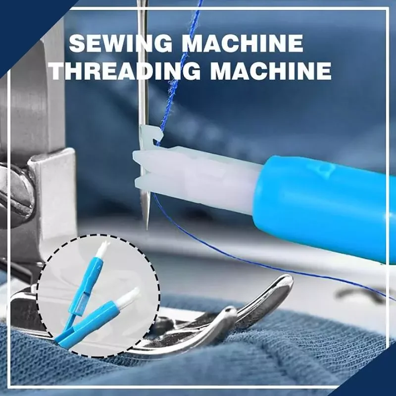

1pc Threader Sewing Tools Accessory White Automatic Sewing Machine Needle Device Needle Changer Lead Wire Threader Tool