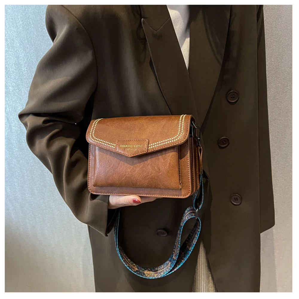 Fashion Women'S Casual Shoulder Bag New Net Red Texture Messenger All-Match Small Square Bag Convertible Crossbody Handbag