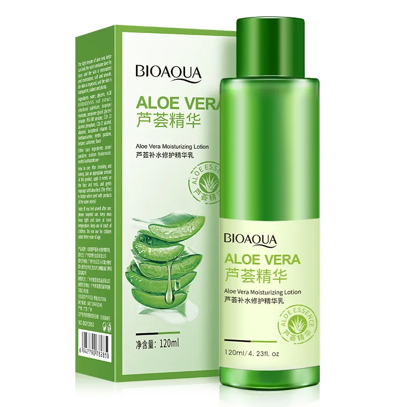

BIOAQUA Aloe vera moisturizing nourishing repair essence cream moisturizing oil control clean through aloe gel skin care set
