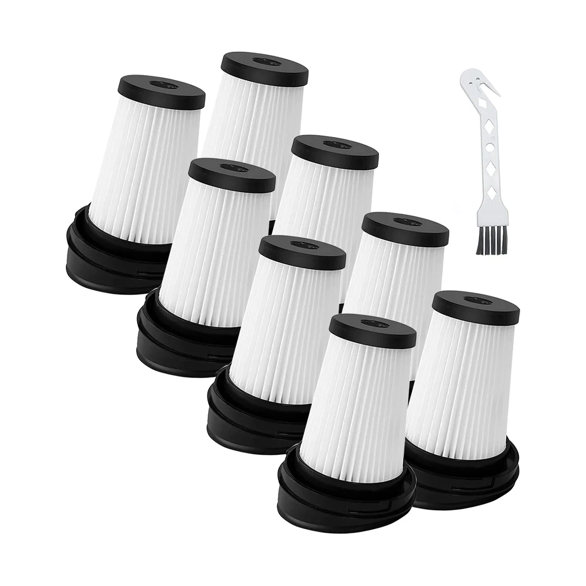 

8 Handheld Vacuum Cleaner Filters, for Vch 9629 Vch 9630 Vch 9631, Vacuum Cleaner Filter with Cleaning Brush