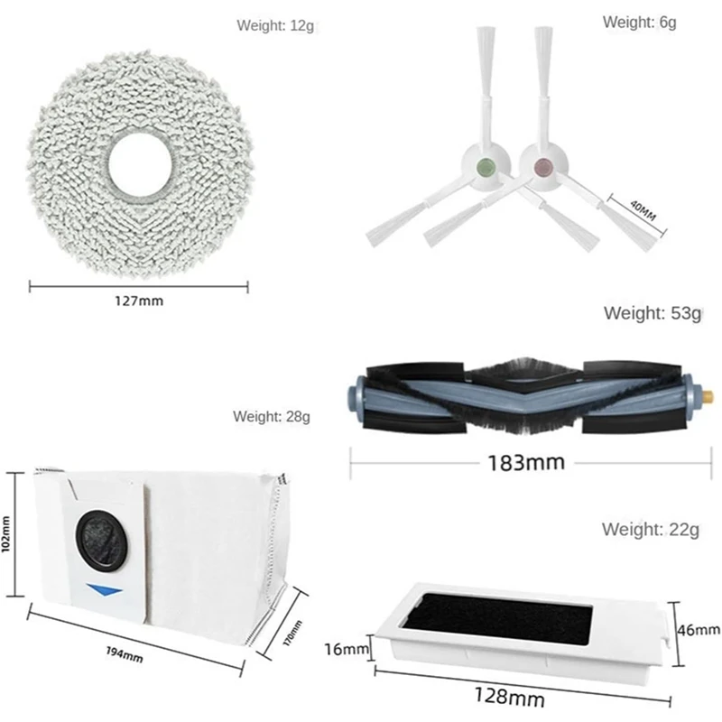 23 шт. сменные аксессуары для пылесоса Ecovacs Deebot T20 PRO/T20 MAX/T20 PRO PLUS/T20 MAX PLUS/T10/X1