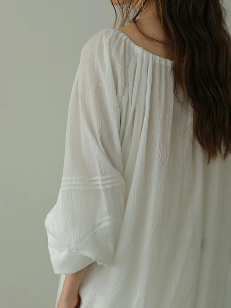 Blusas Mujer на шнуровке с бантом свободные удобные рубашки блузки японские