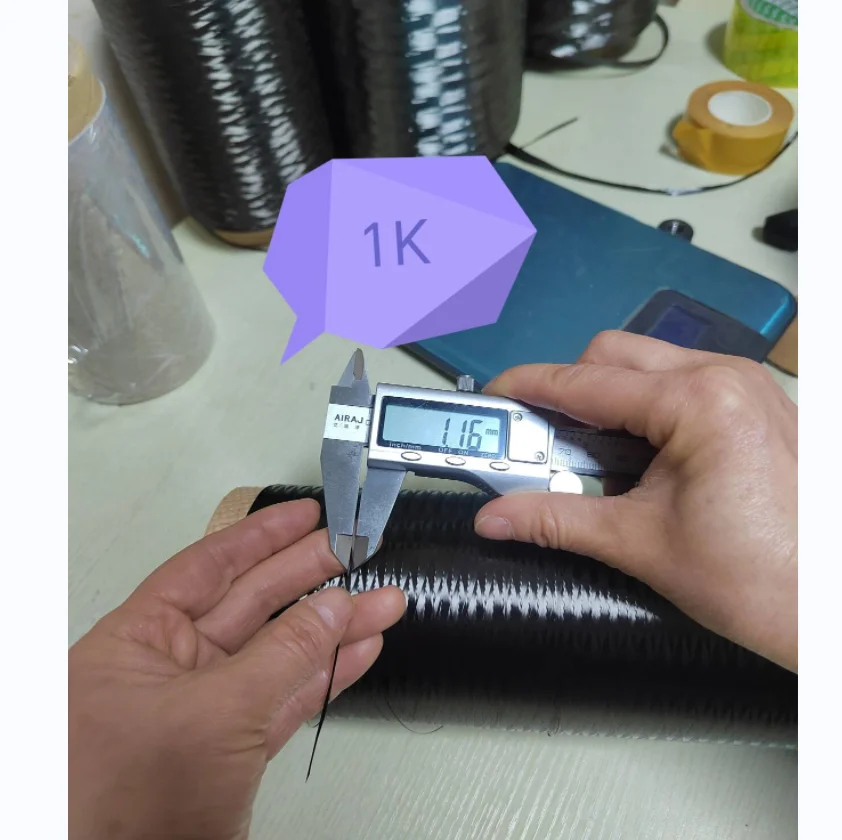 1K волоконная нить из углеродного волокна 3800MPa Длина 1000 м