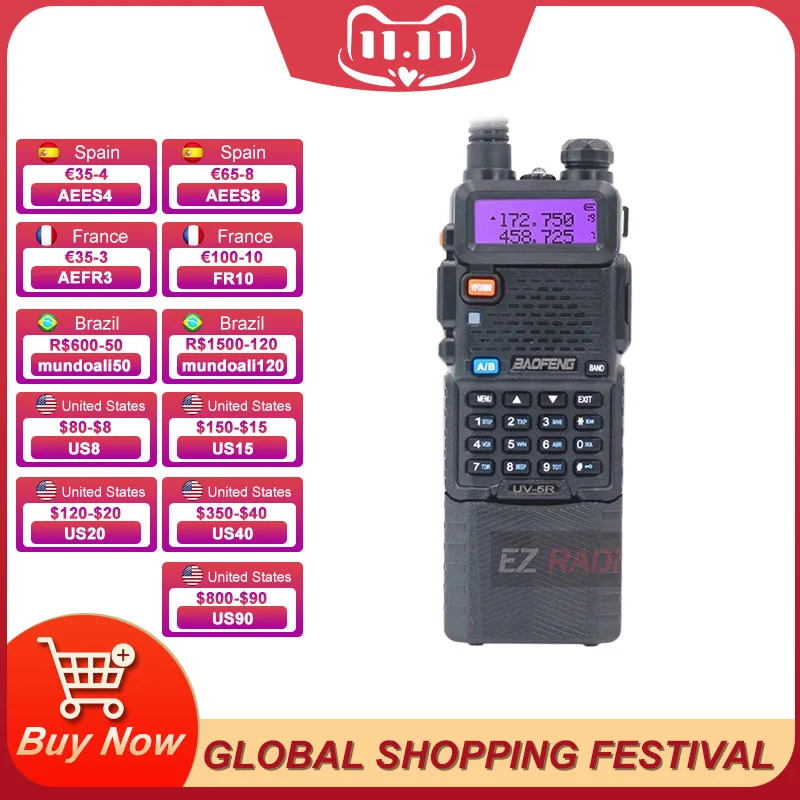 Baofeng Upgrade 8W UV-5R 3800mAh Walkie Talkie 10 KM Tri Power Dual Band Boafeng UV5R dmr Ham Radio UHF VHF UV 5R 82 UV 9R Plus
