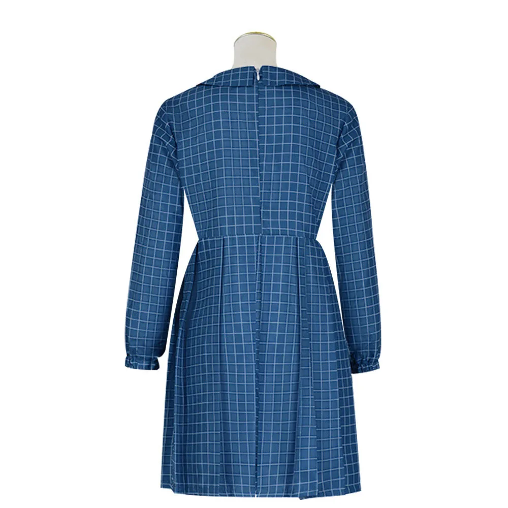 Костюм для косплея из фильма ужасов Синее платье вечерние костюмы на Хэллоуин