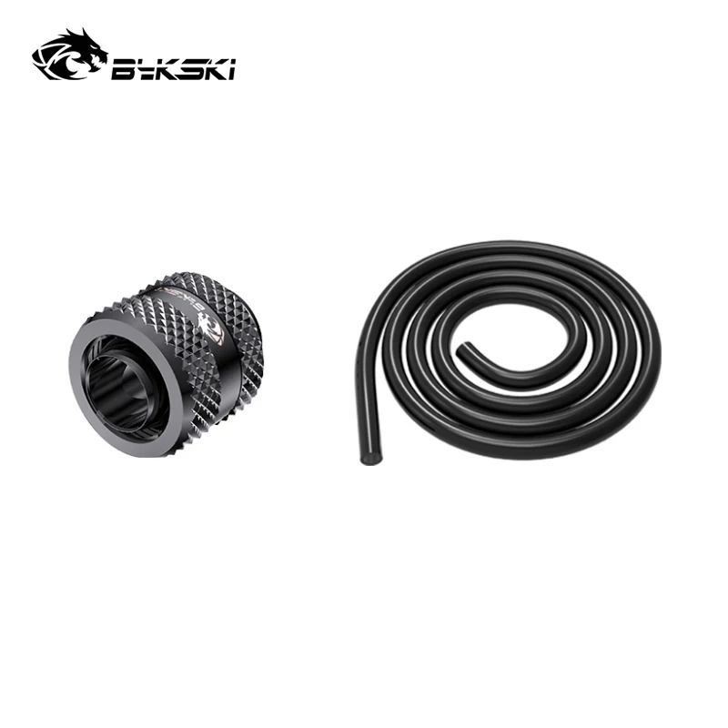 

Bykski Black TPV Soft Tube Integrated Fittings For Computer Liquid Loop,Server,360 Rotary,OD10/12MM Hose Pipe,B-SW-FTN-10/12-X
