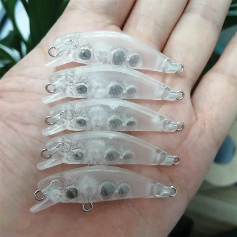 

5 Pcs 45mm 2.9g Sinking Fishing Mini Minnow Blank Unpainted Artificial Trout Bass Fish Bait Pesca Minnow Blank M661