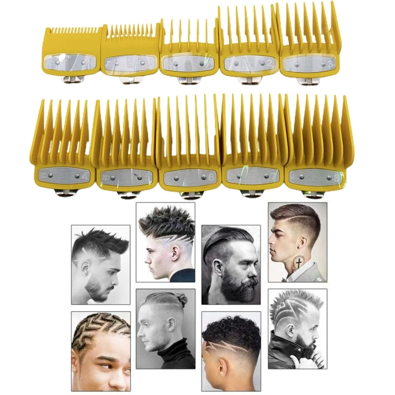 

Направляющая для парикмахерской, 10 шт., расческа, триммер для волос, машинка для стрижки масляная голова, расческа X7JA