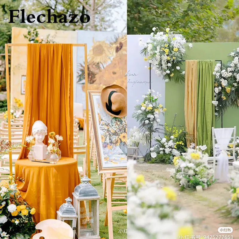 

1*5 м Свадебный фон, потолочное украшение для брака, подвесное кухонное окно, короткая Фотоштора, сценический декор, марлевая шифоновая ткань