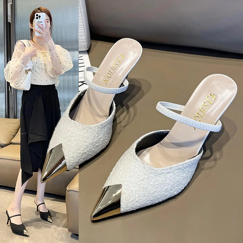 

Low Shoes Rome Fabric PU Basic Hoof Heels Rubber Shoes Low Rubber Hoof Heels Fabric Rome Basic