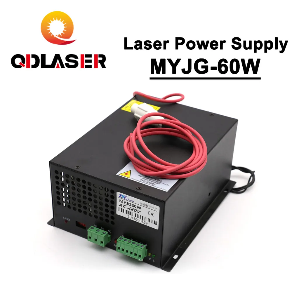 

QDLASER Co2 Laser Power Supply MYJG-60WA for Co2 Laser Engraving and Cutting Machine