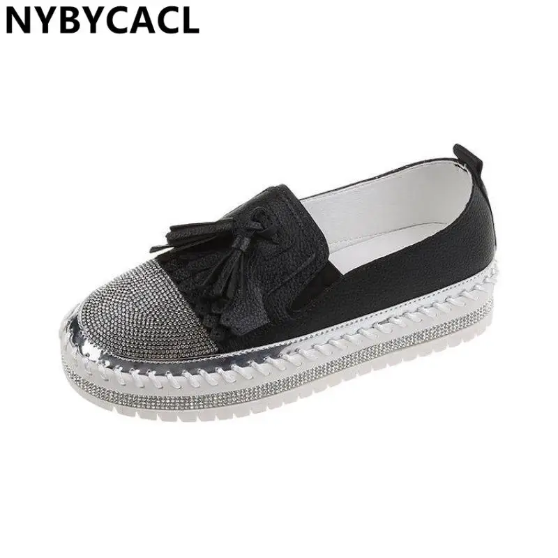 2023 Summer Luxury Bling Bow Slippers Women Sequined Girl Shoes Outside Fashion Platform Slippers For Women Korean Shoes Shallow