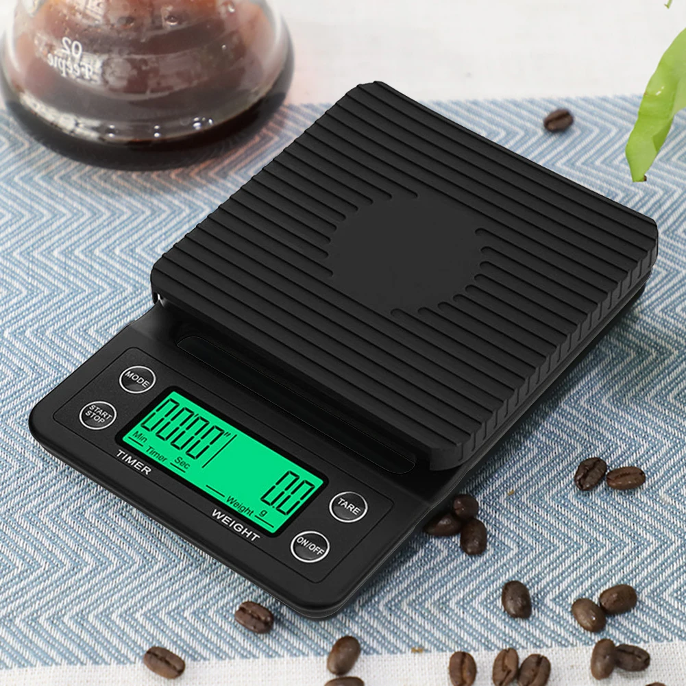 

3kg 0.1g 5kg 0.1g Coffee Weighing 0.1g Drip Coffee Scale with Timer Digital Kitchen Scale High Precision LCD Scales