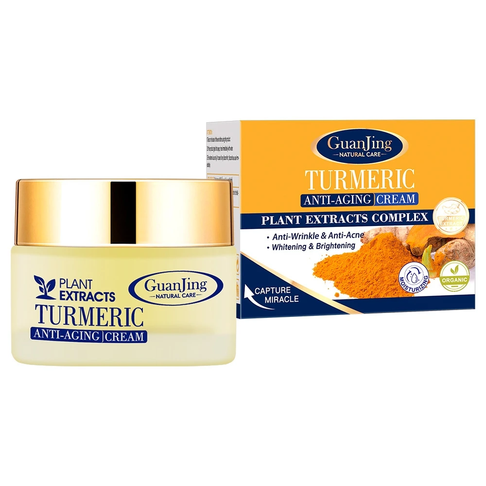 50ml Turmeric Face Cream Repair Acnes Scar Dark Spot Treatment Moisturizer Whitening Lightening Against Acne Skin Care |