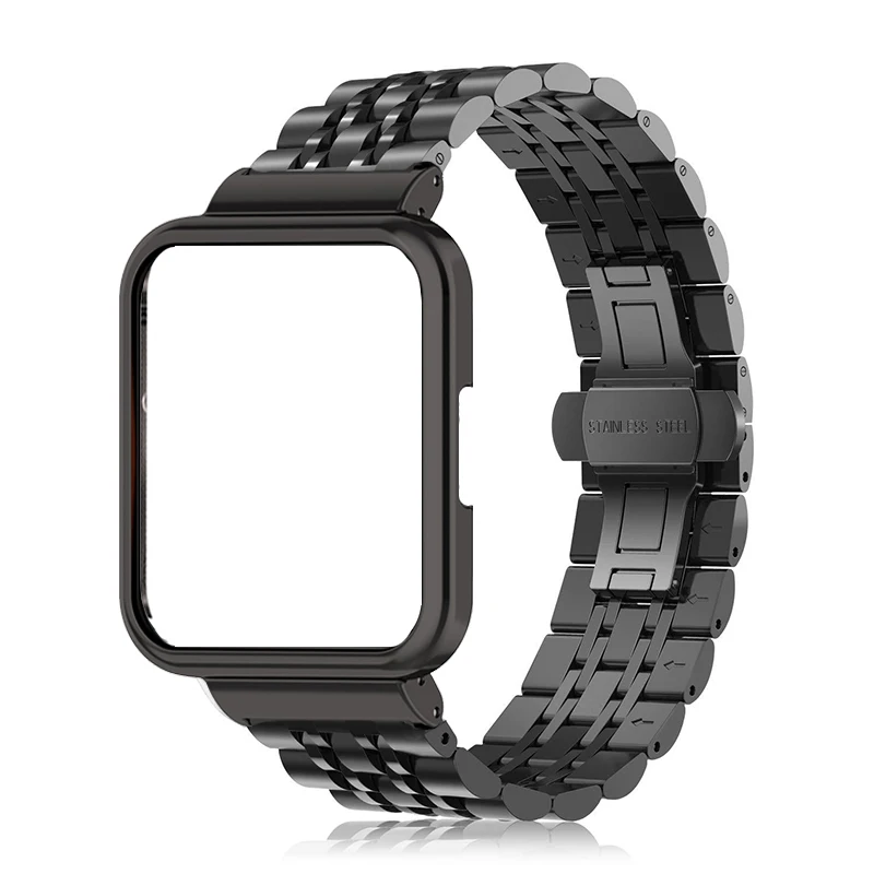 

Metal Strap Case Protector For Xiaomi Redmi Watch 2 Lite Stainless Steel Watchband Protective Cover For Mi Watch Lite Bracelet