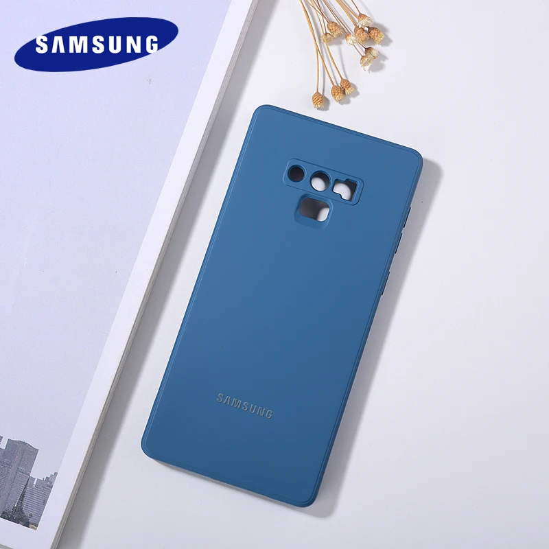 

Новый чехол для Samsung Galaxy NOTE 9 шелковистый мягкий на ощупь жидкий силиконовый чехол Полная защита оригинальный противоударный чехол для Galaxy ...
