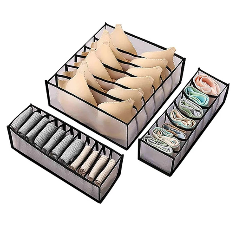 

Underwear Organizer T-shirts Clothes Organizer Drawer Foldable Wardrobe Cabinet Organizers Socks Clothing Storage 6/7/11Grids