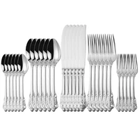 silverware 30pcs cutlery set wedding party kitchen dinnerware stainless steel silver tableware fork spoons knives flatware set