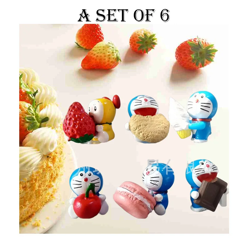 

TOMY Doraemon Pokemon Kawaii Anime Figures PVC model car cake Decoration Keychain girl toys prize Birthday Christmas gift