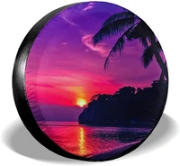 beautiful nature sunset spare tire covers potable universal wheel covers powerful sun proof waterproof tire cover for suv traile