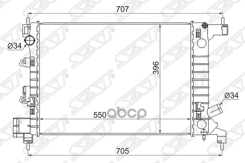 Радиатор Chevrolet Aveo 1.2/1.4 11 Sat арт. CV0011|Комплекты для восстановления двигателя| |